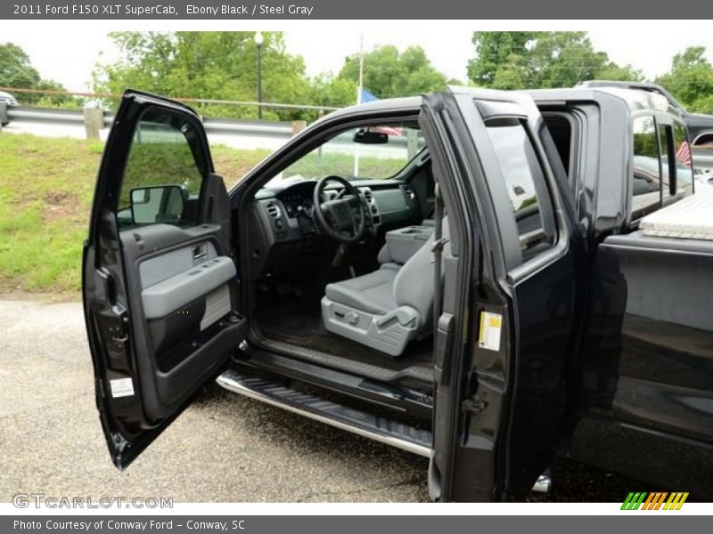 Ebony Black / Steel Gray 2011 Ford F150 XLT SuperCab