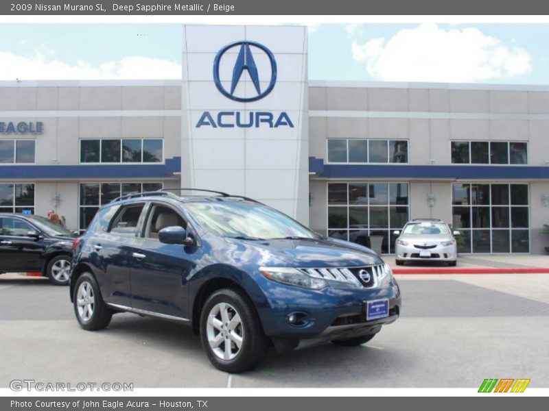 Deep Sapphire Metallic / Beige 2009 Nissan Murano SL