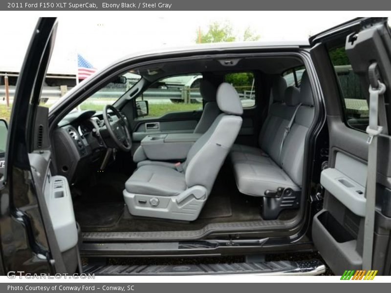 Ebony Black / Steel Gray 2011 Ford F150 XLT SuperCab