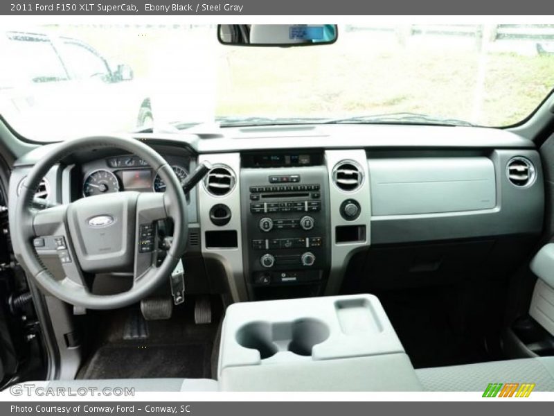 Ebony Black / Steel Gray 2011 Ford F150 XLT SuperCab