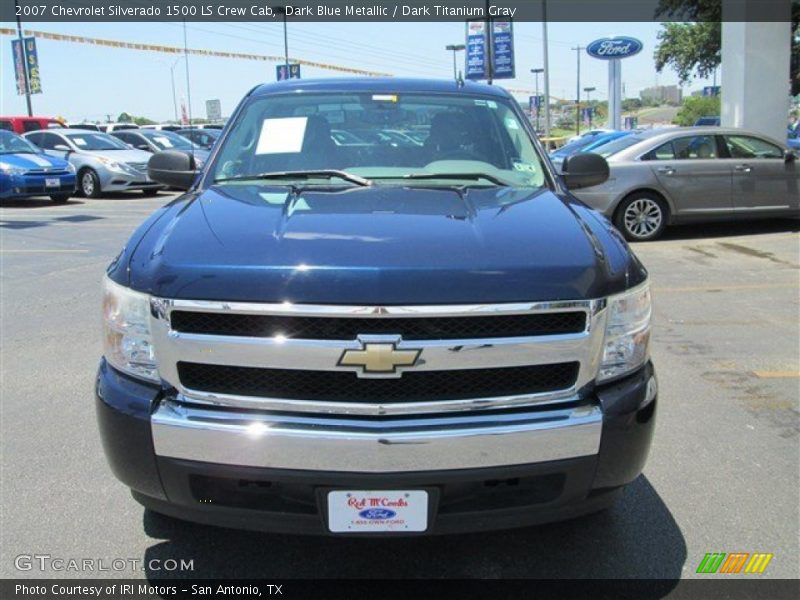 Dark Blue Metallic / Dark Titanium Gray 2007 Chevrolet Silverado 1500 LS Crew Cab