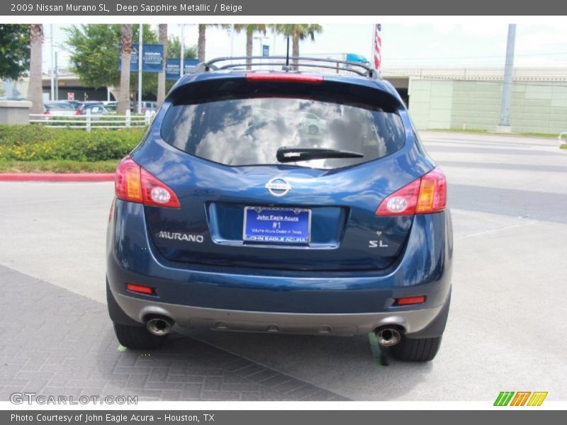 Deep Sapphire Metallic / Beige 2009 Nissan Murano SL