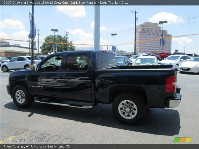 Dark Blue Metallic / Dark Titanium Gray 2007 Chevrolet Silverado 1500 LS Crew Cab