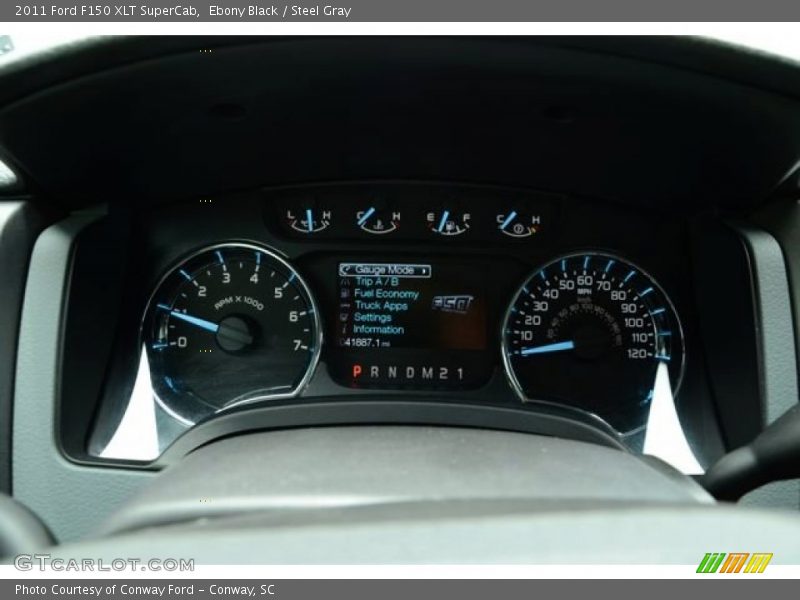 Ebony Black / Steel Gray 2011 Ford F150 XLT SuperCab