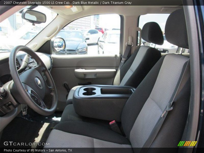 Dark Blue Metallic / Dark Titanium Gray 2007 Chevrolet Silverado 1500 LS Crew Cab