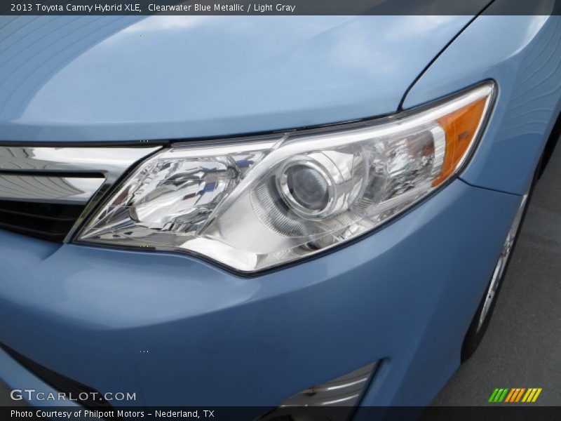 Clearwater Blue Metallic / Light Gray 2013 Toyota Camry Hybrid XLE