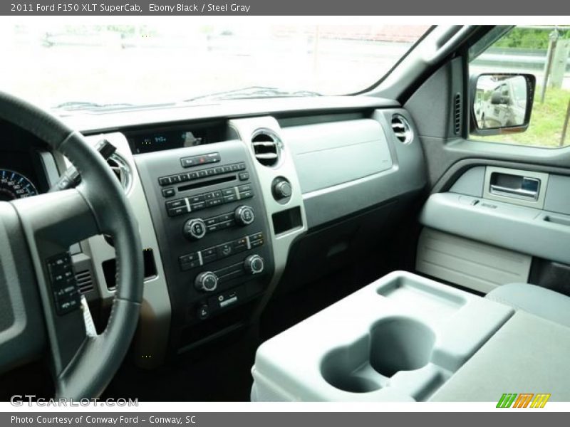 Ebony Black / Steel Gray 2011 Ford F150 XLT SuperCab