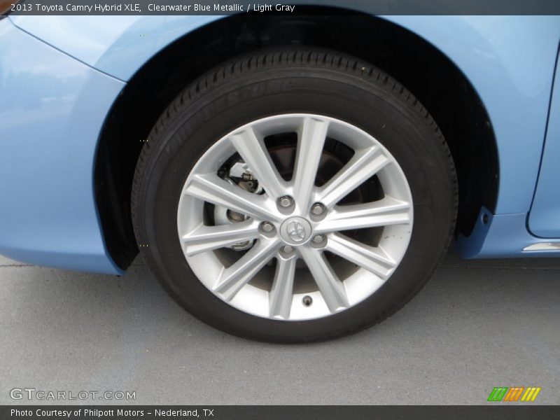 Clearwater Blue Metallic / Light Gray 2013 Toyota Camry Hybrid XLE