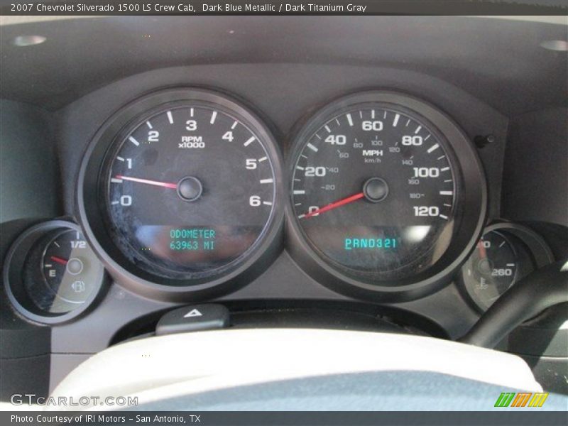 Dark Blue Metallic / Dark Titanium Gray 2007 Chevrolet Silverado 1500 LS Crew Cab