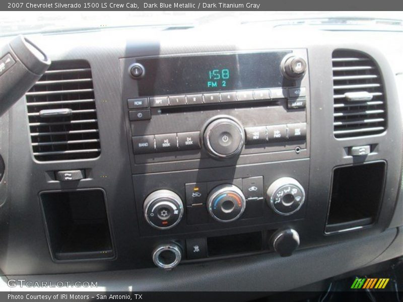 Dark Blue Metallic / Dark Titanium Gray 2007 Chevrolet Silverado 1500 LS Crew Cab