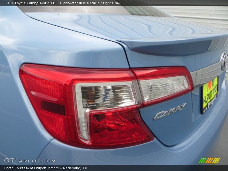 Clearwater Blue Metallic / Light Gray 2013 Toyota Camry Hybrid XLE