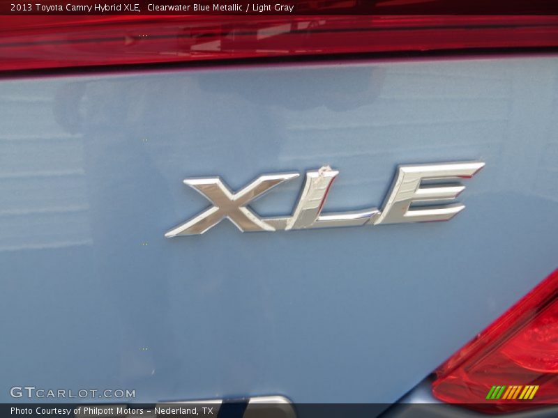 Clearwater Blue Metallic / Light Gray 2013 Toyota Camry Hybrid XLE