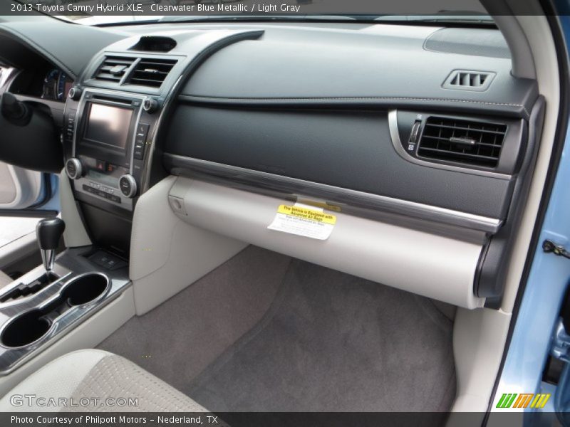 Clearwater Blue Metallic / Light Gray 2013 Toyota Camry Hybrid XLE