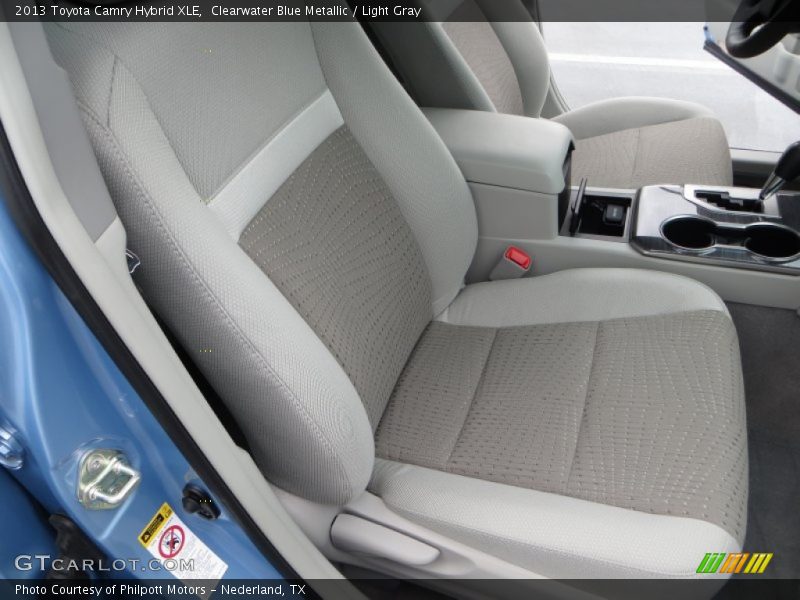 Clearwater Blue Metallic / Light Gray 2013 Toyota Camry Hybrid XLE