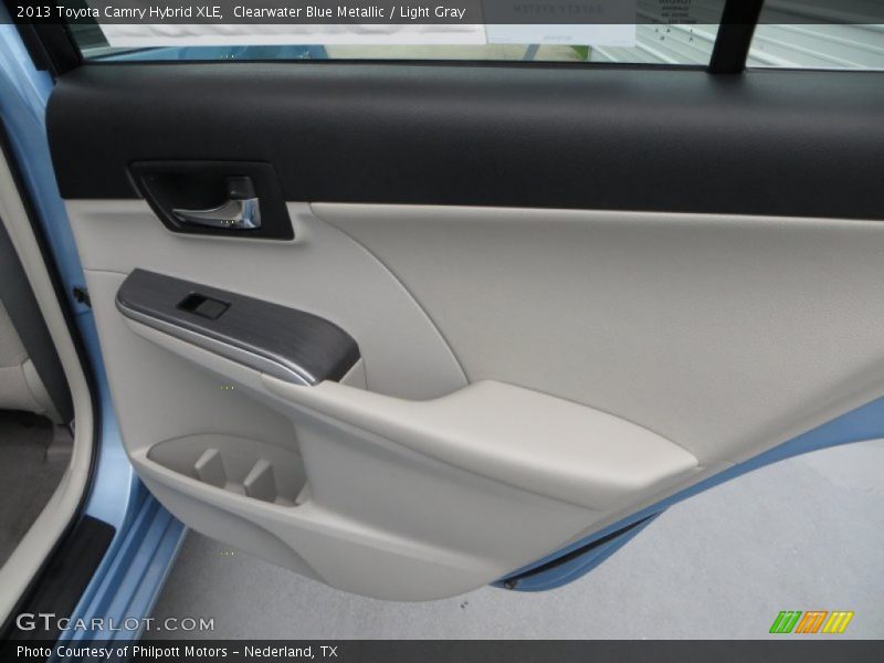 Clearwater Blue Metallic / Light Gray 2013 Toyota Camry Hybrid XLE