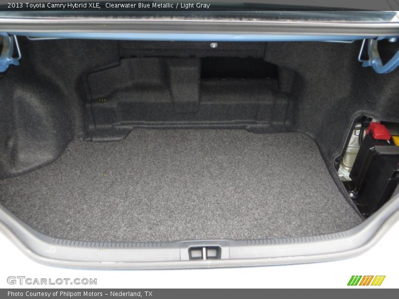 Clearwater Blue Metallic / Light Gray 2013 Toyota Camry Hybrid XLE