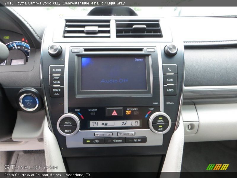 Clearwater Blue Metallic / Light Gray 2013 Toyota Camry Hybrid XLE