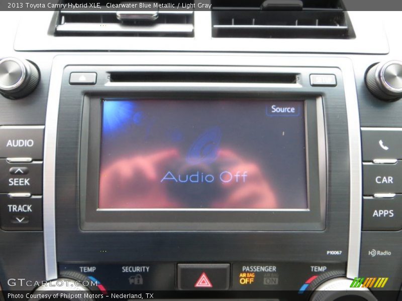Clearwater Blue Metallic / Light Gray 2013 Toyota Camry Hybrid XLE
