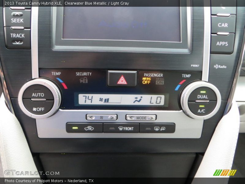 Clearwater Blue Metallic / Light Gray 2013 Toyota Camry Hybrid XLE