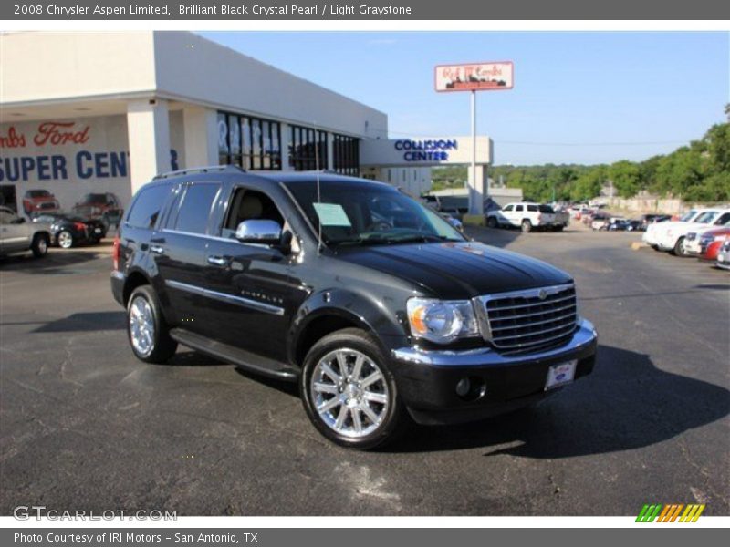Brilliant Black Crystal Pearl / Light Graystone 2008 Chrysler Aspen Limited