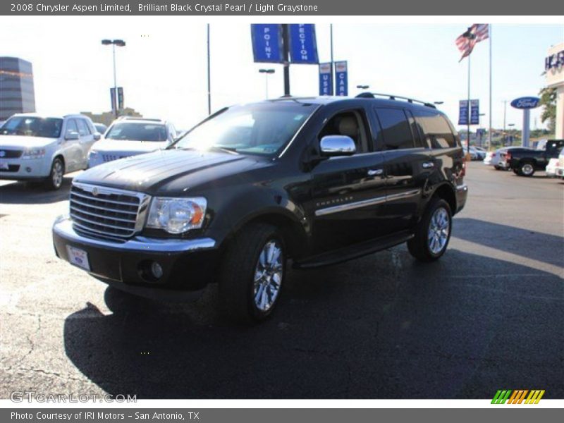 Brilliant Black Crystal Pearl / Light Graystone 2008 Chrysler Aspen Limited