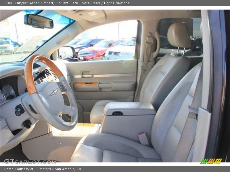 Brilliant Black Crystal Pearl / Light Graystone 2008 Chrysler Aspen Limited