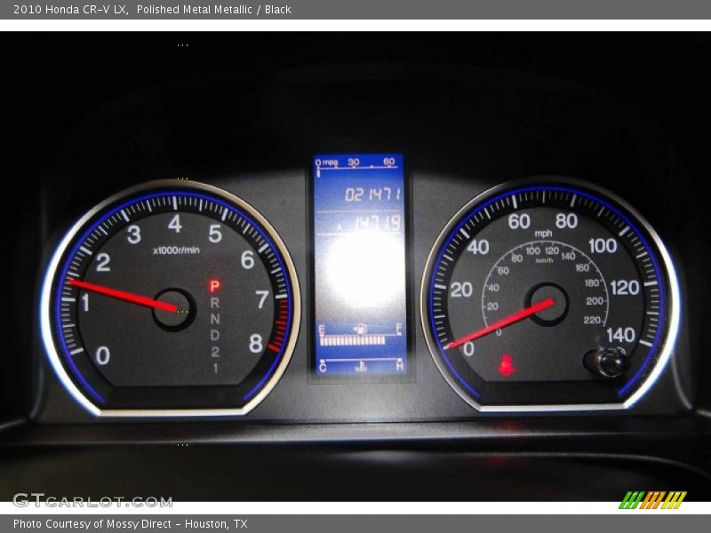 Polished Metal Metallic / Black 2010 Honda CR-V LX