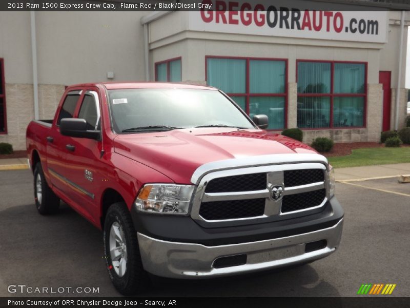 Flame Red / Black/Diesel Gray 2013 Ram 1500 Express Crew Cab