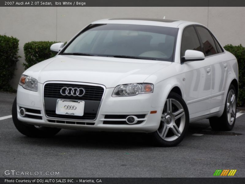 Ibis White / Beige 2007 Audi A4 2.0T Sedan