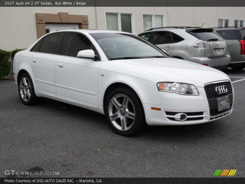 Ibis White / Beige 2007 Audi A4 2.0T Sedan