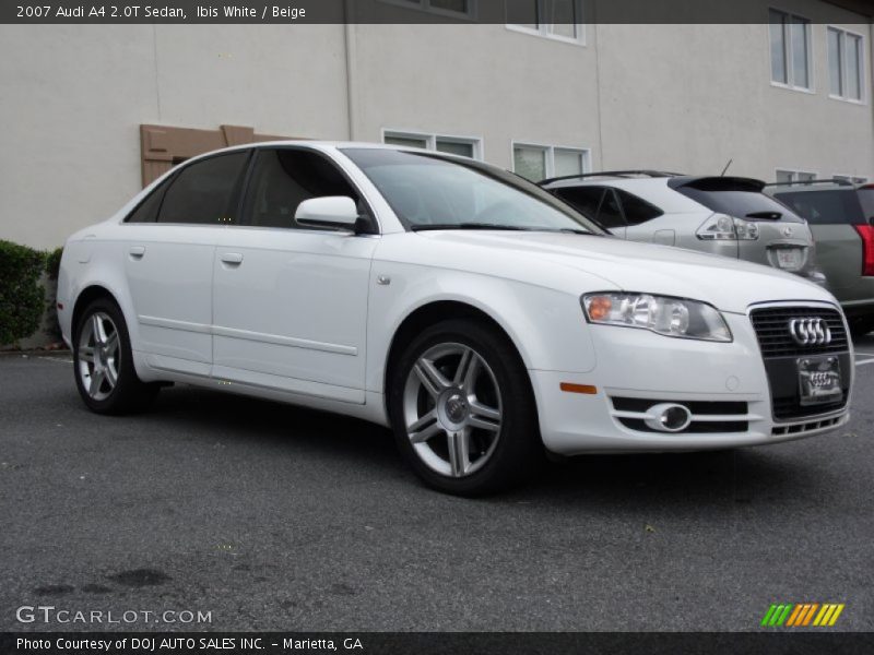 Ibis White / Beige 2007 Audi A4 2.0T Sedan