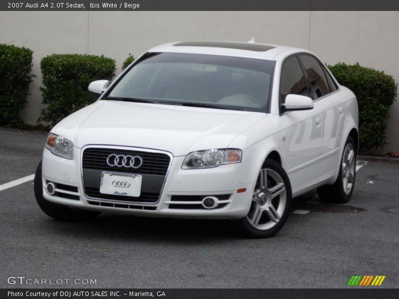 Ibis White / Beige 2007 Audi A4 2.0T Sedan