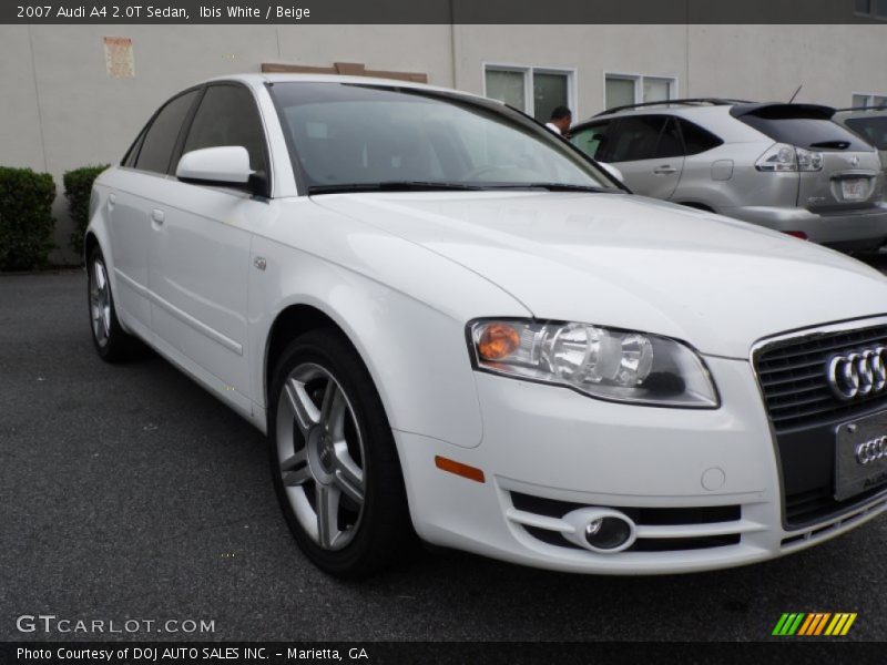 Ibis White / Beige 2007 Audi A4 2.0T Sedan
