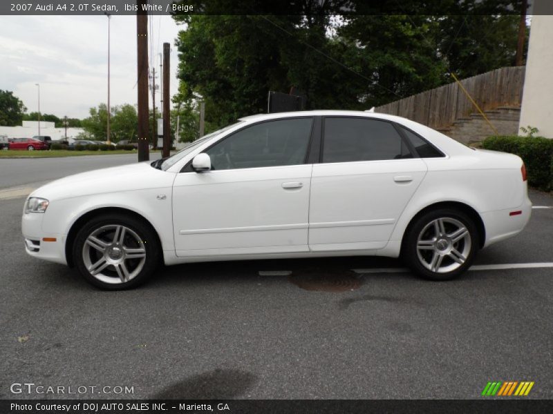 Ibis White / Beige 2007 Audi A4 2.0T Sedan