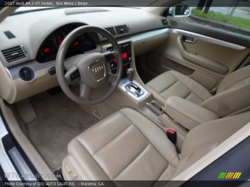 Ibis White / Beige 2007 Audi A4 2.0T Sedan