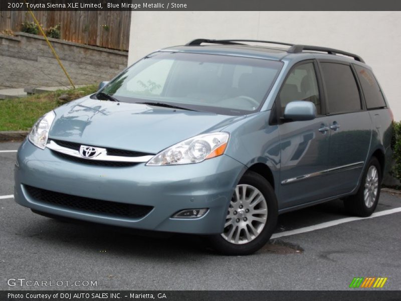 Blue Mirage Metallic / Stone 2007 Toyota Sienna XLE Limited