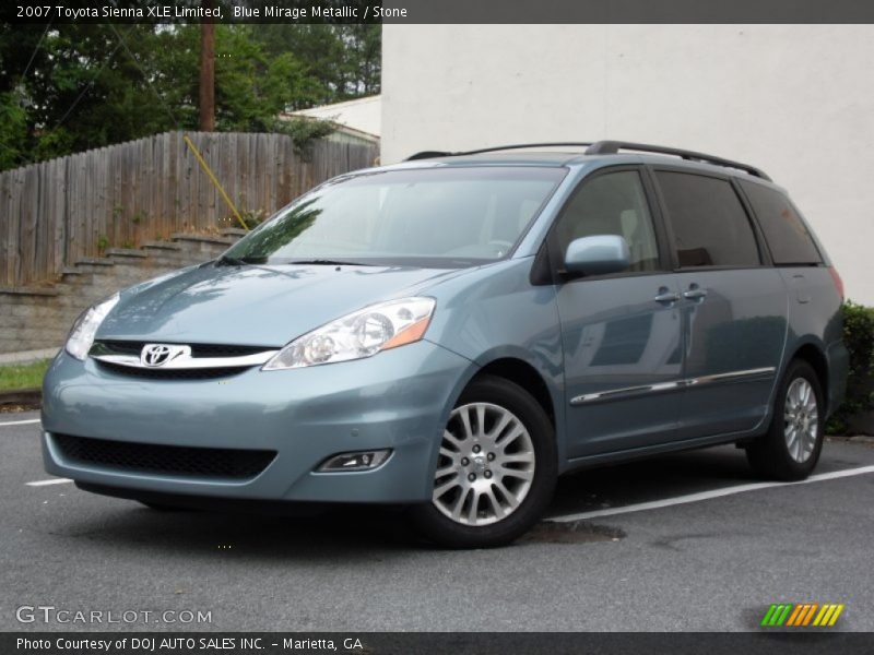 Blue Mirage Metallic / Stone 2007 Toyota Sienna XLE Limited