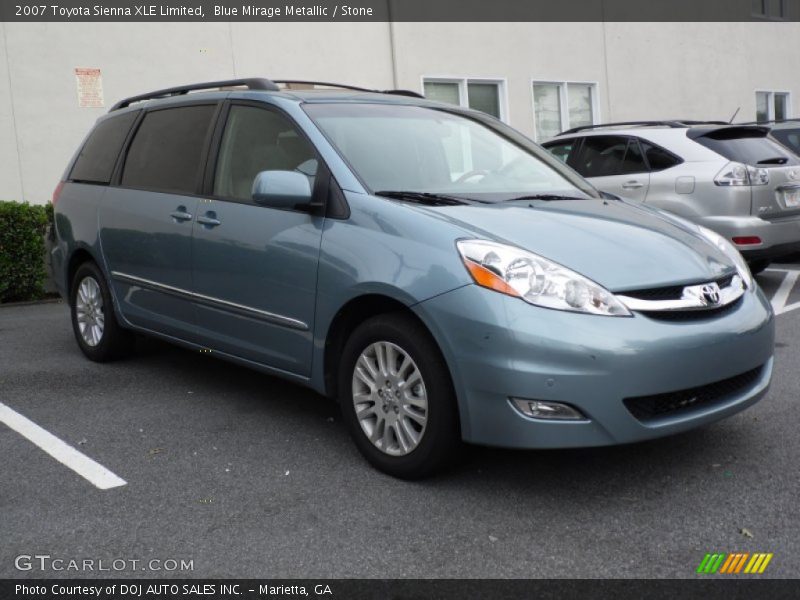 Blue Mirage Metallic / Stone 2007 Toyota Sienna XLE Limited