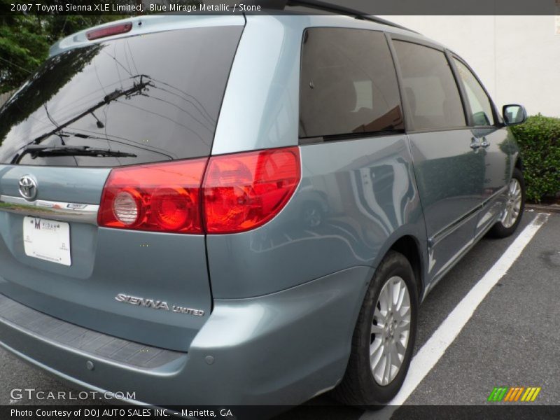 Blue Mirage Metallic / Stone 2007 Toyota Sienna XLE Limited
