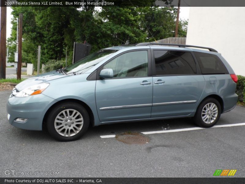 Blue Mirage Metallic / Stone 2007 Toyota Sienna XLE Limited