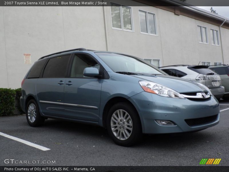 Blue Mirage Metallic / Stone 2007 Toyota Sienna XLE Limited