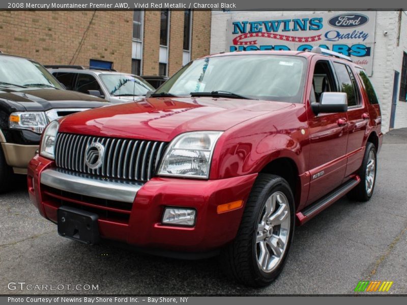 Vivid Red Metallic / Charcoal Black 2008 Mercury Mountaineer Premier AWD