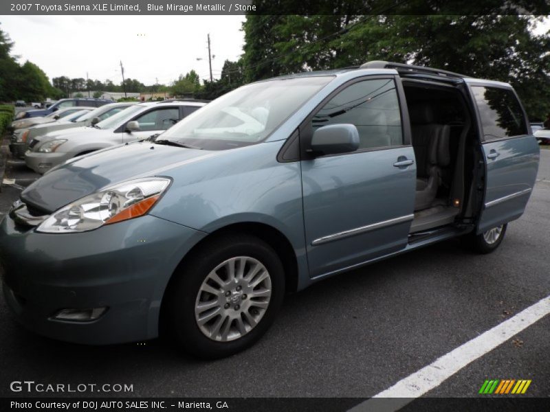 Blue Mirage Metallic / Stone 2007 Toyota Sienna XLE Limited