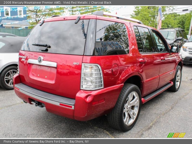 Vivid Red Metallic / Charcoal Black 2008 Mercury Mountaineer Premier AWD