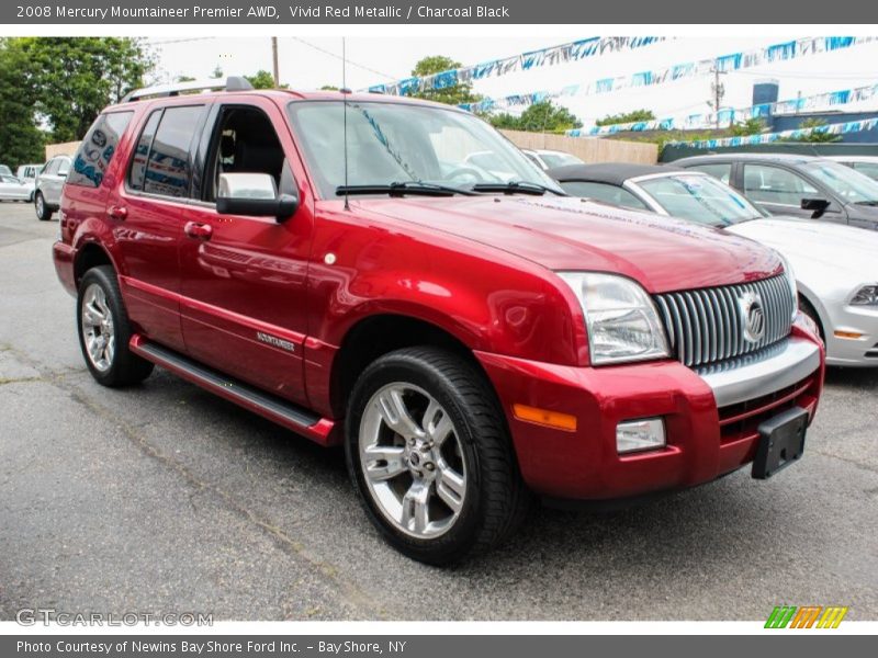 Vivid Red Metallic / Charcoal Black 2008 Mercury Mountaineer Premier AWD