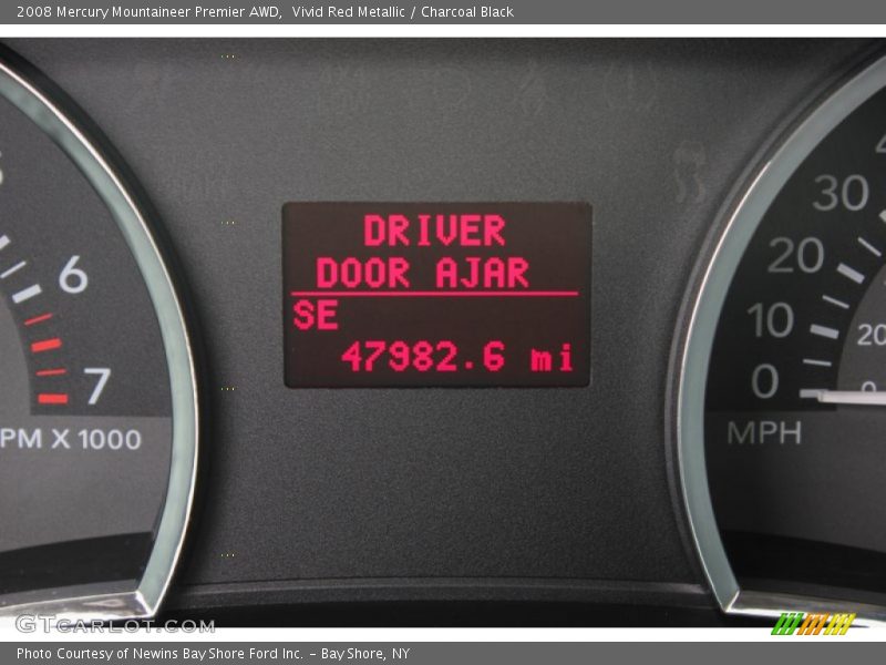Vivid Red Metallic / Charcoal Black 2008 Mercury Mountaineer Premier AWD