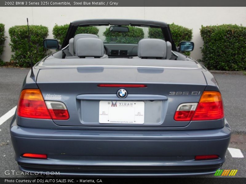 Steel Blue Metallic / Grey 2002 BMW 3 Series 325i Convertible