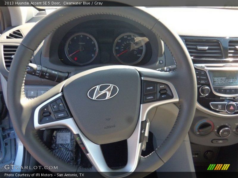 Clearwater Blue / Gray 2013 Hyundai Accent SE 5 Door