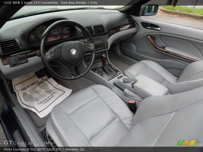 Steel Blue Metallic / Grey 2002 BMW 3 Series 325i Convertible