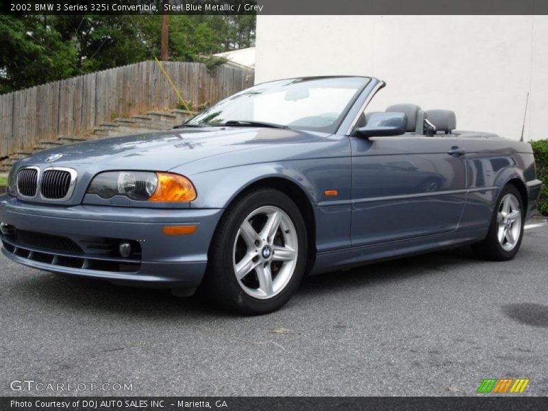 Steel Blue Metallic / Grey 2002 BMW 3 Series 325i Convertible